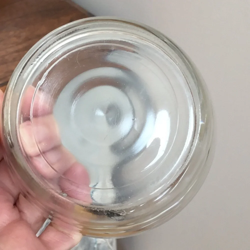 VINTAGE clear glass Scottie dog powder dish, trinket dish with lid